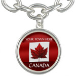 Personalized Canada Charm Bracelets