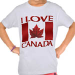 Kid's Canada T-shirts Candian Maple Leaf Souvenir Shirts 