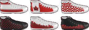 Kid's Canada Shoes Collection by artist / designer Kim Hunter. 