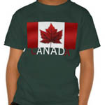 Canada Flag T-shirts Kid's Canada Flag Souvenir Shirts 