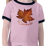 Kid's Canada Souvenir T-shirts Toddler's & Kid's Short Sleeve Canada Shirts Customizable Canada Souvenir Shirts & Gifts