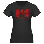 Women's Canada Flag Fitted T-Shirt Canada Souvenir 