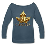 Women's Canada Souvenir Shirts Canada Sweatshirts Lady's Stylish Canada Flag Shirts Canadian Maple Leaf Shirts for Men Women Kids and Baby by Canadian Artist / Designer Kim Hunter