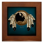 First Nations Art Framed Tile First Nations Gifts / Native Art Gifts Original Native Art Beautiful Spirit Buffalo Metis Gifts Design by Canadian Artist Kim Hunter Men's, Women's, Kid's,boy's & girl's, Native Art Gifts & Shirts First Nations Gifts For Home & Office & Apparel art & design by Canadian Metis Artist / Designer Kim Hunter custom imprinted First Nations gifts & apparel available.