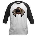 First Nations Art Baseball Jersey Original Native Art Spirit Buffalo Design by Canadian Metis Artist Kim Hunter Men's Native Art Gifts & Shirts First Nations Men's Gifts & Apparel art & design by Canadian Metis Artist / Designer Kim Hunter custom imprinted First Nations gifts & apparel available.