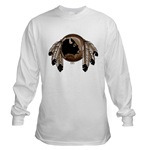 First Nations Art Long Sleeve T-Shirt, Original Native Art Spirit Buffalo Design by Canadian Metis Artist Kim Hunter Men's Native Art Gifts & Shirts First Nations Men's Gifts & Apparel art & design by Canadian Metis Artist / Designer Kim Hunter custom imprinted First Nations gifts & apparel available. 