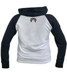 First Nations Art Women's Raglan Hoodie Women's Native Art Gifts & Shirts First Nations Womens Gifts & Shirts art & design by Canadian Metis Artist / Designer Kim Hunter custom imprinted First Nations gifts & apparel available.