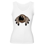 First Nations Art Women's Tank Top Native Art Sexy Women's Gifts, Original Native Art Spirit Buffalo Design by Canadian Metis Artist Kim Hunter Women's Native Art Gifts & Shirts First Nations Womens Gifts & Shirts art & design by Canadian Metis Artist / Designer Kim Hunter custom imprinted First Nations gifts & apparel available.