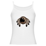 First Nations Art Jr. Spaghetti Tank, Original Native Art Spirit Buffalo Design by Canadian Metis Artist Kim Hunter Women's Native Art Gifts & Shirts First Nations Womens Gifts & Shirts art & design by Canadian Metis Artist / Designer Kim Hunter custom imprinted First Nations gifts & apparel available.