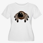 First Nations Art Women's Plus Size Shirt Native Art Eagle Feathers Women's Shirts Women's Native Art Gifts & Shirts First Nations Womens Gifts & Shirts art & design by Canadian Metis Artist / Designer Kim Hunter custom imprinted First Nations gifts & apparel available.