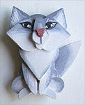 Custom Hand Made Wooden Christmas Decorations Custom Cat Gifts Cat Christmas Decoration by artist / designer Kim Hunter