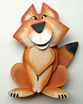 Custom Pet Decorations Hand Made Wooden Christmas Decorations Custom Pet Gifts Husky Christmas Decorations / Chow / Fox Ornaments & Decorations by artist / designer Kim Hunter