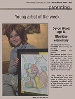 Cited as the Young Artist of the Week's favorite artist.