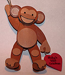 Wooden handmade monkey ornaments Custom Wood Decorations & Wood Crafts Made to Order 