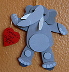 Wooden handmade elephant ornaments Handcrafted custom wooden decorations are approximately 3 - 4 inches 