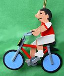 Custom Custom Bicyclist Wood Christmas Decorations Sports Bike Christmas Decorations Wood Crafts Christmas Decorations & Wood Crafts Made to Order 