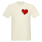 Valentines Day  Grey T-Shirt Love Red Heart Gifts