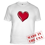 Valentines Fitted T-Shirt Red Hearts Love Gifts