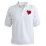 Valentines Golf Shirt Red Hearts Love Gifts