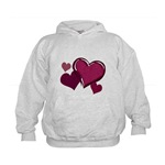 Love Hearts Art Kids Hoodie for I Love You Gifts 