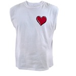 Valentines Mens Sleeveless Tee Red Heart Love Gift