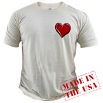 Valentines Organic Cotton T-shirt Heart Love Gifts