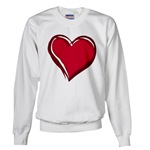 Valentines Day Sweatshirt Love Red Heart Gifts