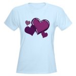 Valentine's Love Hearts Art Women's Pink T-Shirt Valentines