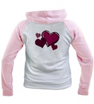 Valentine's  Love Hearts Art Women's Raglan Hoodie Valentines