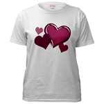 Valentine's Love Hearts Art Women's T-Shirt for Valentines Day