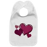 Love Hearts Art  Baby Bib