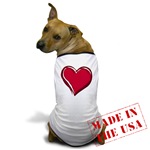 Valentine's Dog T-Shirt Red heart Love Dog Gift