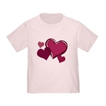 Love Hearts Infant Toddler Baby T-Shirt Valentines