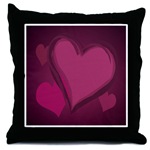 Love Hearts Art Throw Pillow for I Love You Gifts 