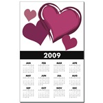 Love Hearts Art Calendar Print I Love You Gifts 