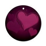 Valentines Ornament Purple Love Hearts Gifts 