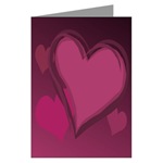 Love Hearts Art Greeting Cards 6 Pk Valentines