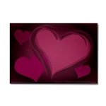 Valentines Hearts Art Rectangle Magnet for Valentine's