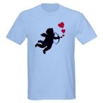 Love Cupid Love Hearts Ash Grey T-Shirt I Love You Gifts 