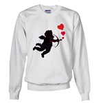 Love Cupid Love Hearts Sweatshirt I Love You Gifts 