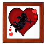 Love Cupid Love Hearts Tile Box for I Love You Gifts 