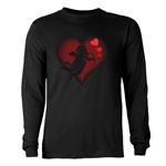 Love Cupid Love Hearts Long Sleeve Dark Shirt Valentine