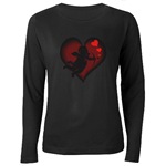 Love Cupid Love Hearts Women's Long Sleeve Dark T-Shirt