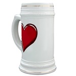 Valentines Stein Love Hearts Gift Art