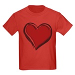 Love Hearts Art Kids Dark T-Shirt Valentine's Gift