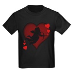 Cupid Love Hearts Kids Dark T-Shirt