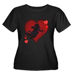 Cupid Love Hearts Women's Plus Size Scoop Neck Dar