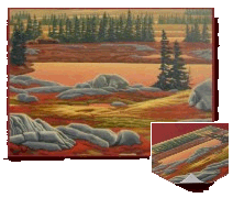 Arctic Autumn Tundra Painting Prints Churchill Landscape Art Prints & Posters