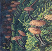 Wild Mushroom Painting Prints and Musroom Art Decor