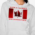 American Canadian Souvenir Hoodies Women's Funny Canada Hoodies & Canada Sweatshirts